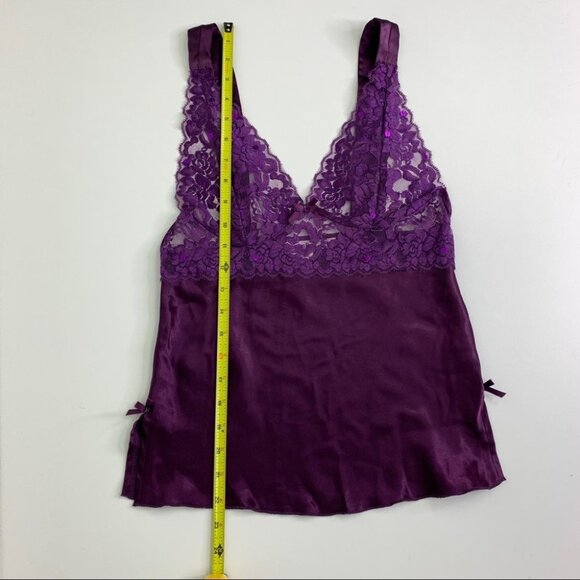 La Vie en Rose Purple Lace Camisole Top size small - Picture 7 of 7